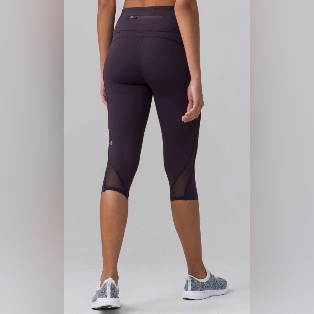 Lululemon Pace Perfect Crop (17") Boysenberry Purple Leggings Women’s Size 6 Run